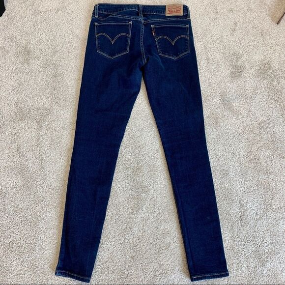 LEVI’S 711 skinny jeans midrise dark Wash Sz 27 - Picture 5 of 13